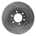 DFC 2009 Ford F-150 RWD Front Left Drilled & Slotted Silver Brake Rotor