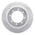 DFC 11-22 Ford F-450 Super Duty Rear Left Drilled & Slotted Silver Brake Rotor