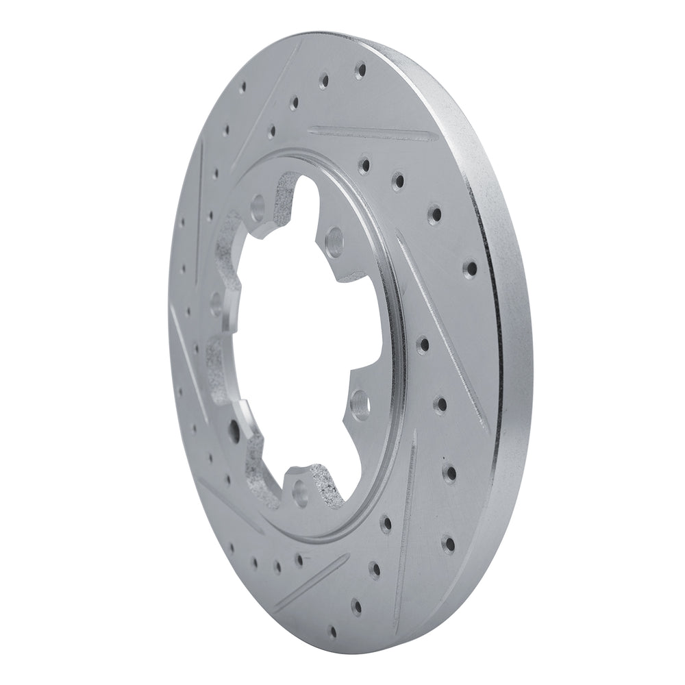 DFC 15-25 Ford Transit-350/SRW Rear Left Drilled & Slotted Silver Brake Rotor
