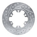 DFC 15-25 Ford Transit-350/SRW Rear Left Drilled & Slotted Silver Brake Rotor