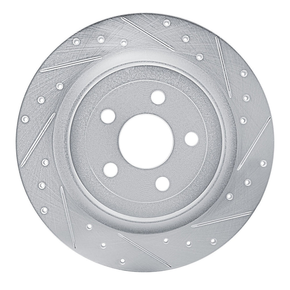DFC 21-25 Ford Mustang Mach-E Rear Right Drilled & Slotted Silver Brake Rotor