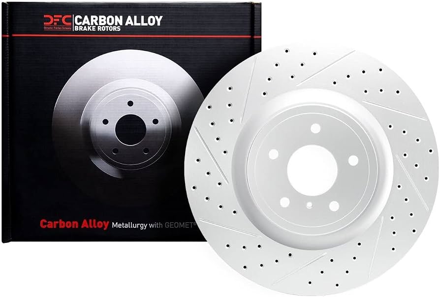 DFC 03-11 Lincoln Town Car Rear Right Drilled & Slotted Silver Brake Rotor