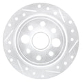 DFC 86-89 Acura INTEGRA Rear Right Drilled & Slotted Silver Brake Rotor