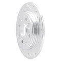 DFC 86-89 Acura INTEGRA Rear Right Drilled & Slotted Silver Brake Rotor