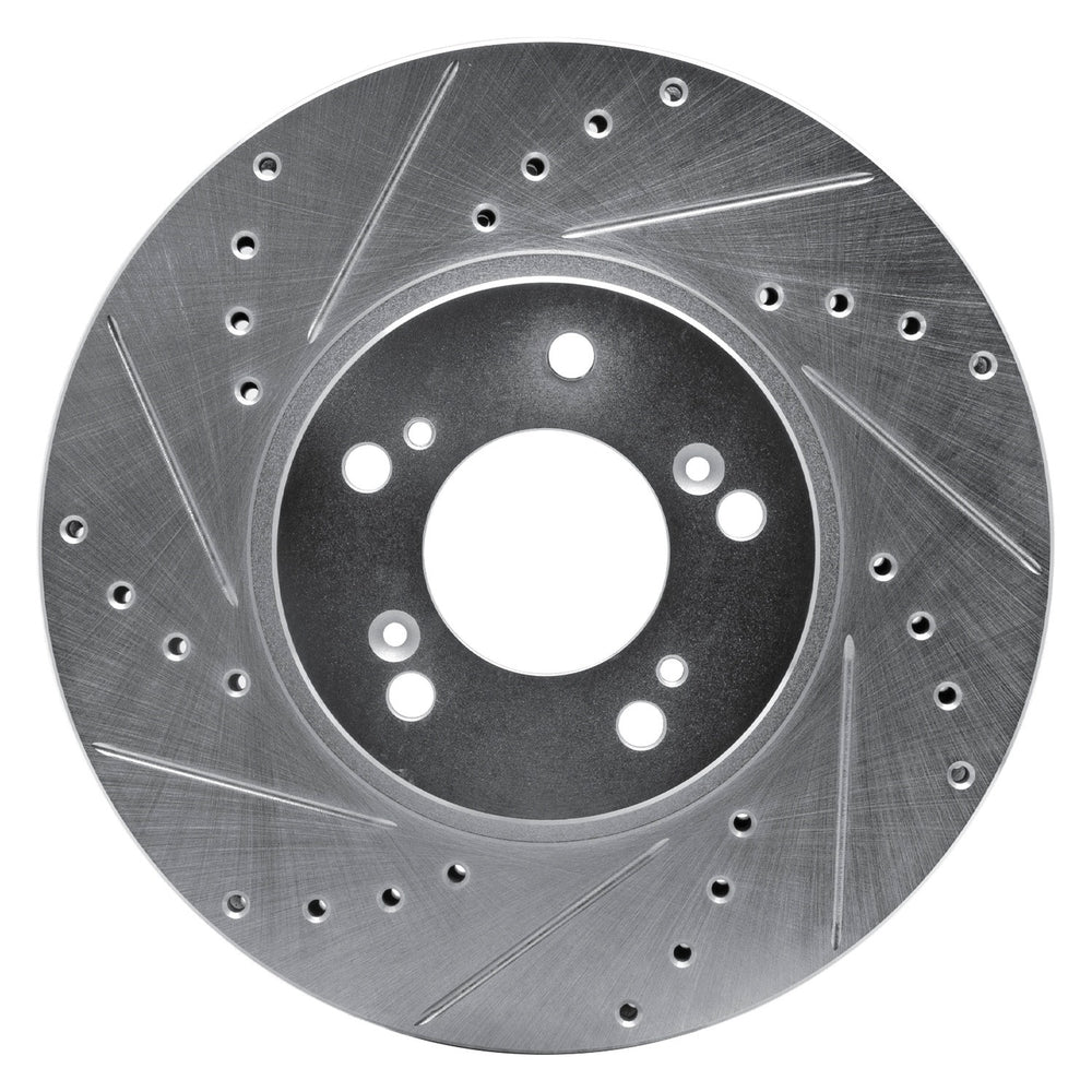 DFC 99-04 Acura RL Front Left Drilled & Slotted Silver Brake Rotor
