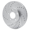 DFC 99-04 Acura RL Front Left Drilled & Slotted Silver Brake Rotor