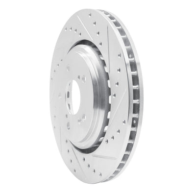 DFC 14-20 Acura MDX Front Right Drilled & Slotted Silver Brake Rotor
