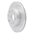 DFC 82-83 Honda Accord Sedan Front Left Drilled & Slotted Silver Brake Rotor