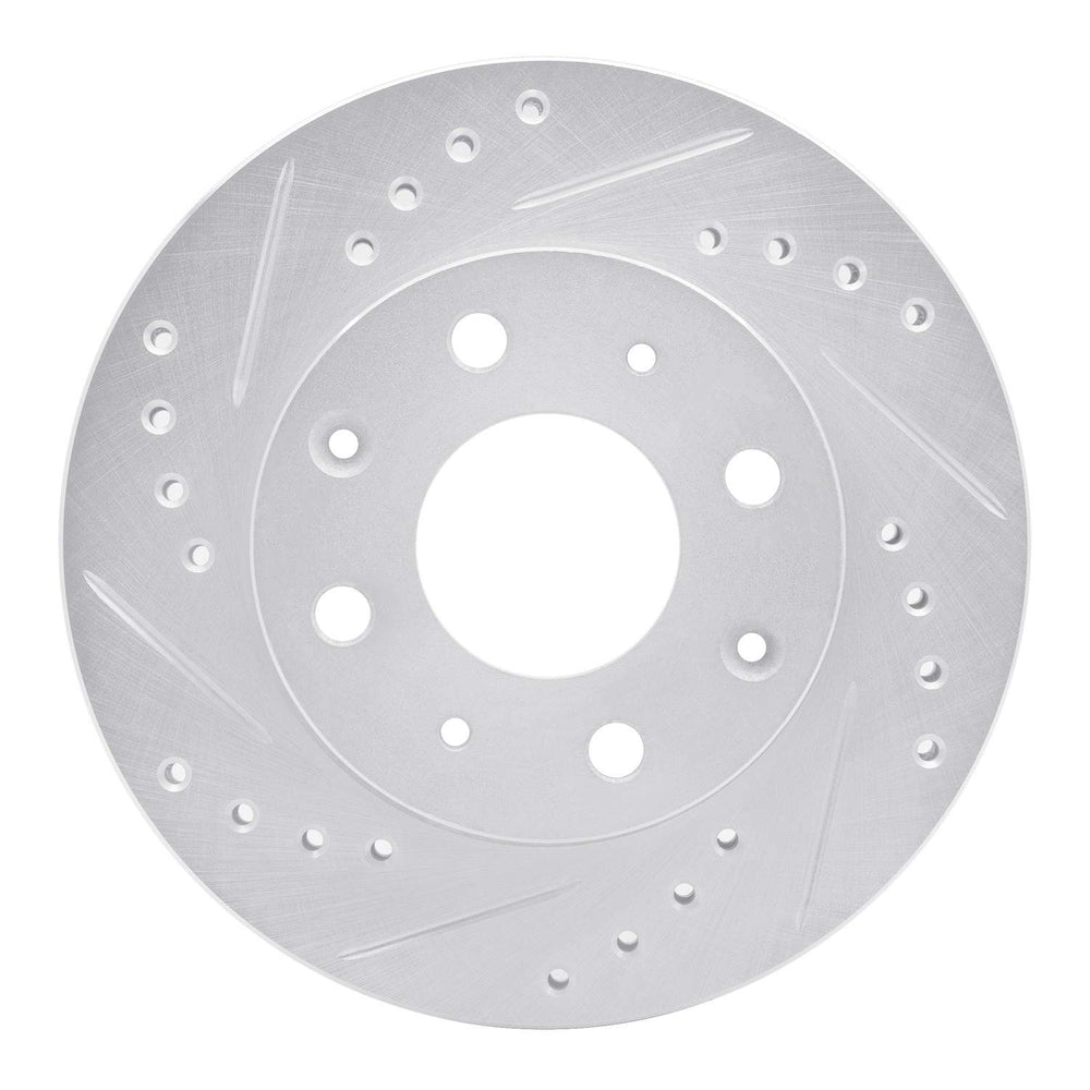 DFC 82-83 Honda Accord Sedan Front Left Drilled & Slotted Silver Brake Rotor