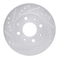 DFC 82-83 Honda Accord Sedan Front Left Drilled & Slotted Silver Brake Rotor