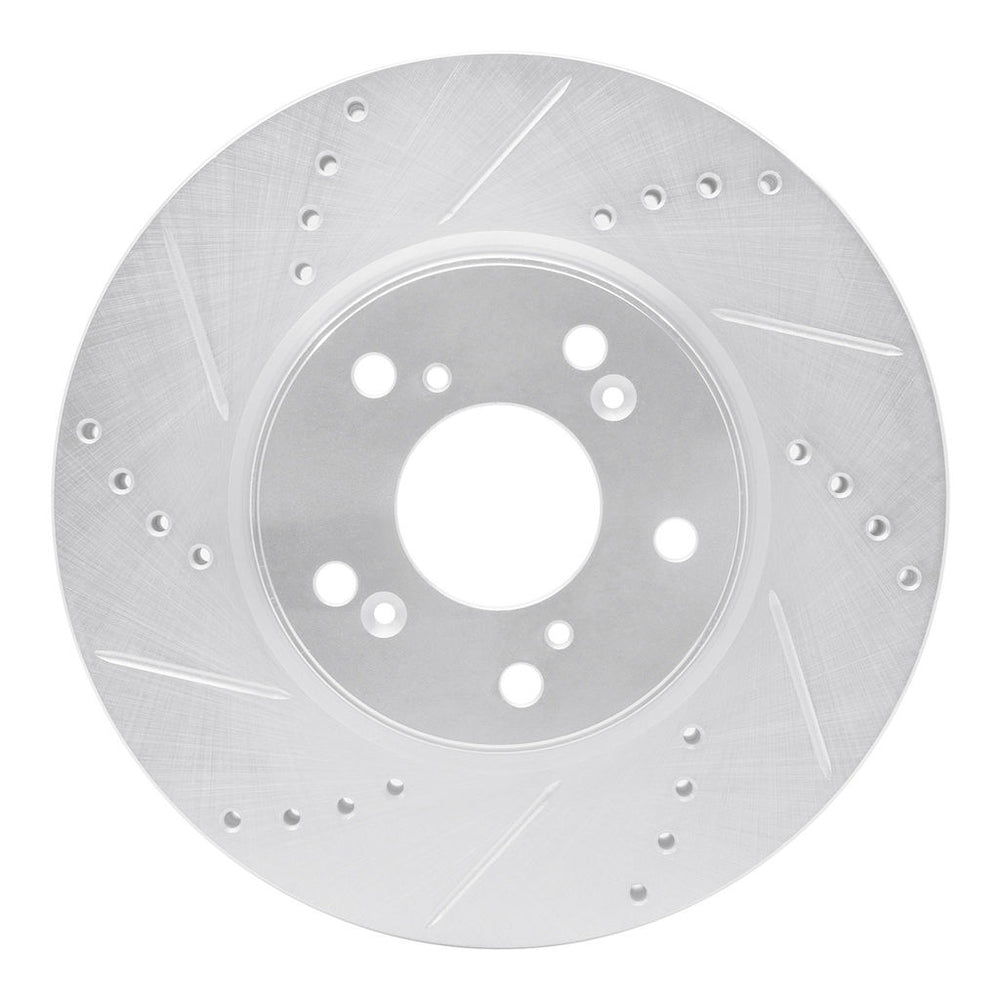 DFC 13-25 Honda HR-V Front Left Drilled & Slotted Silver Brake Rotor