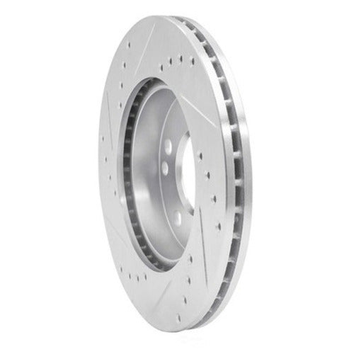 DFC 87-93 Mercedes-Benz 190D Front Right Drilled & Slotted Silver Brake Rotor