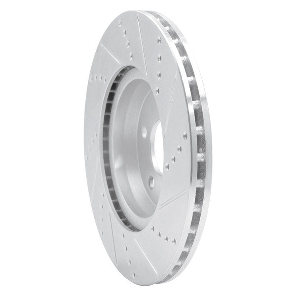 DFC 16-23 Mercedes-Benz GLC43 AMG Rear Left Drilled & Slotted Silver Brake Rotor