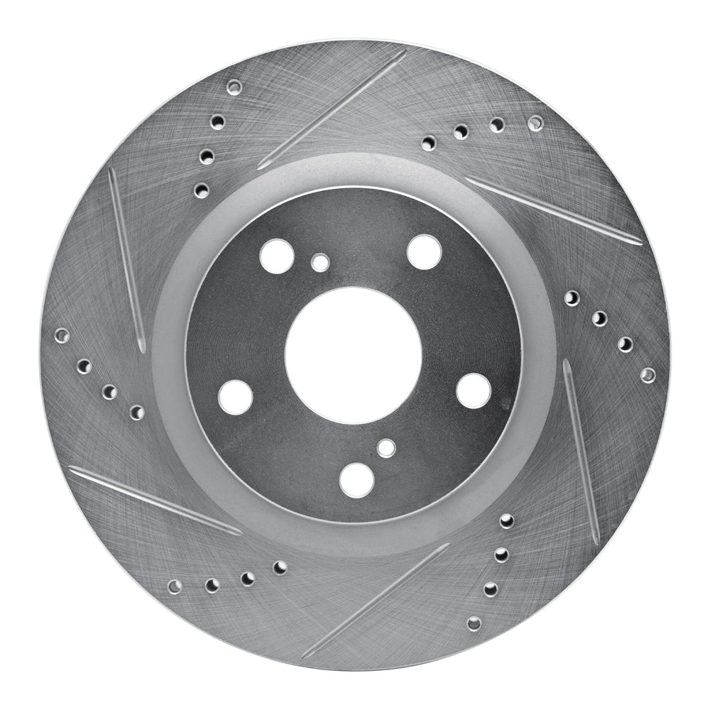 DFC 21-25 Mercedes-Benz GLC43 AMG Rear Left Drilled & Slotted Silver Brake Rotor