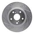 DFC 21-25 Mercedes-Benz GLC43 AMG Rear Left Drilled & Slotted Silver Brake Rotor