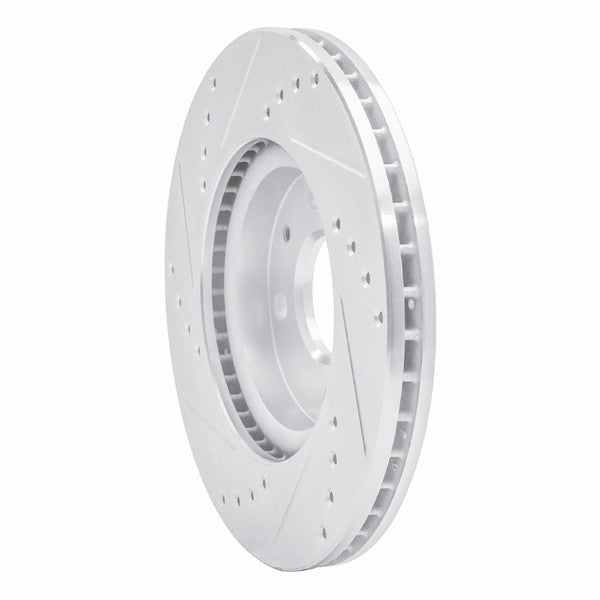 DFC 82-88 Nissan 280ZX Rear Right Drilled & Slotted Silver Brake Rotor