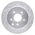 DFC 89-96 Nissan 300ZX Turbo Rear Right Drilled & Slotted Silver Brake Rotor