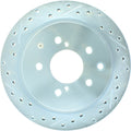 DFC 89-96 Nissan 300ZX Turbo Rear Right Drilled & Slotted Silver Brake Rotor