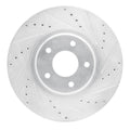 DFC 03-05 Nissan Murano Front Right Drilled & Slotted Silver Brake Rotor