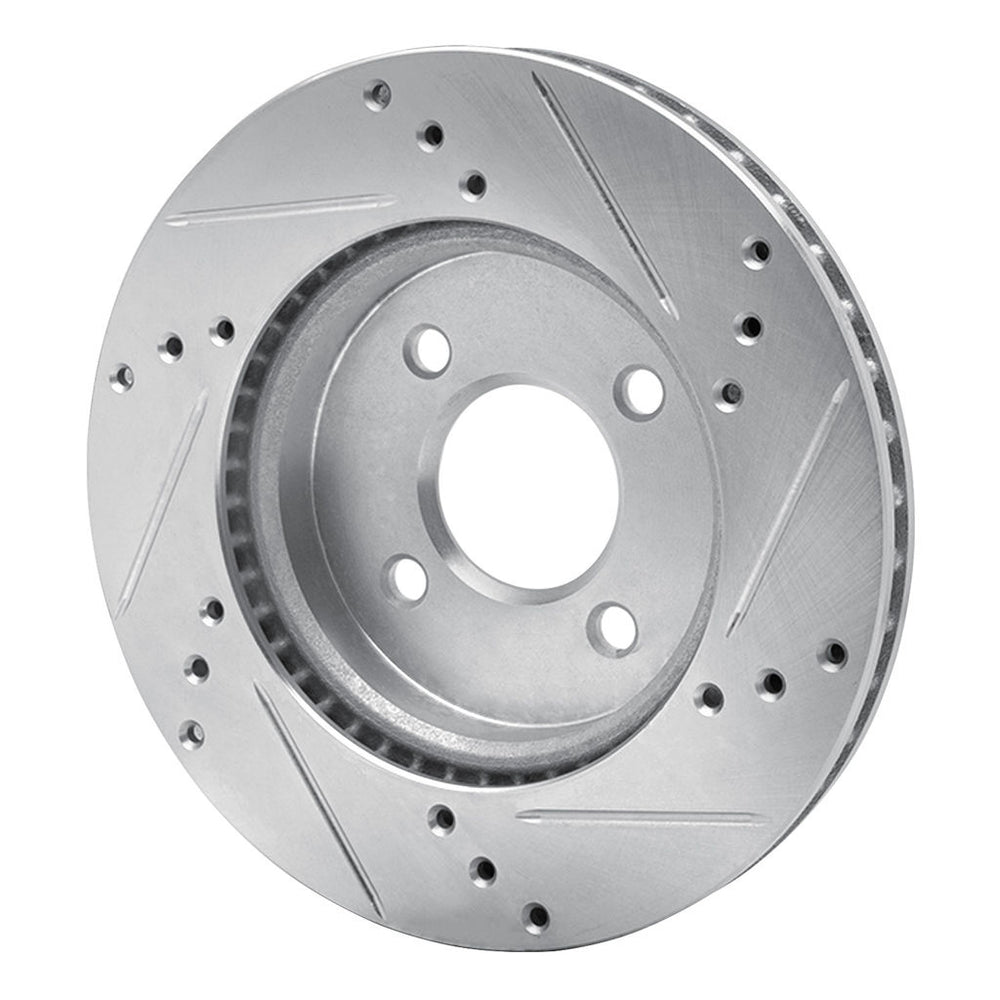 DFC 11-25 Nissan Micra (Canada) Front Left Drilled & Slotted Silver Brake Rotor