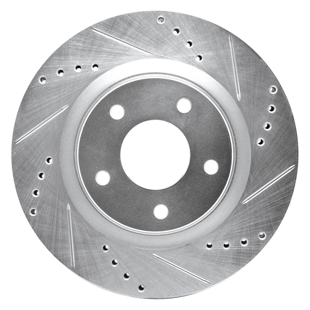 DFC 11-19 Nissan Sentra Front Right Drilled & Slotted Silver Brake Rotor