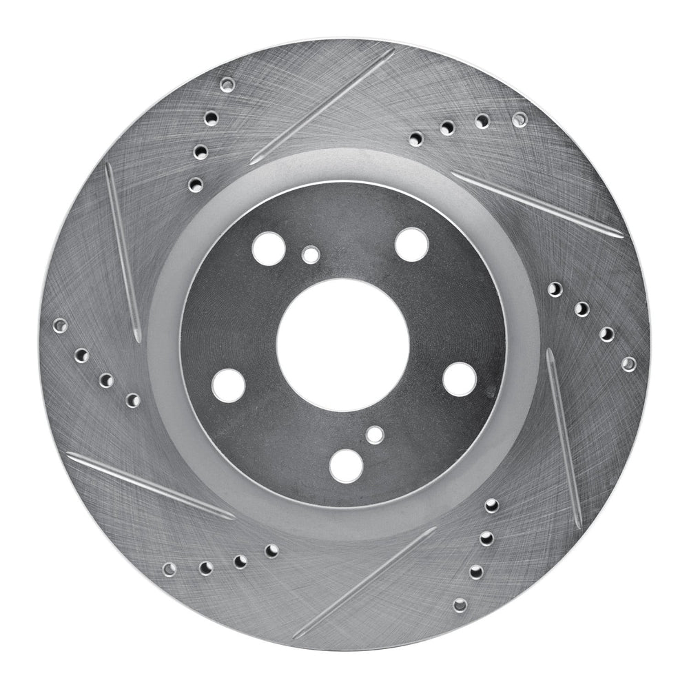 DFC 21-25 Nissan Rogue Front Left Drilled & Slotted Silver Brake Rotor