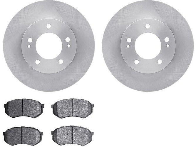 DFC 83-89 Chrysler Conquest Front Left Drilled & Slotted Silver Brake Rotor