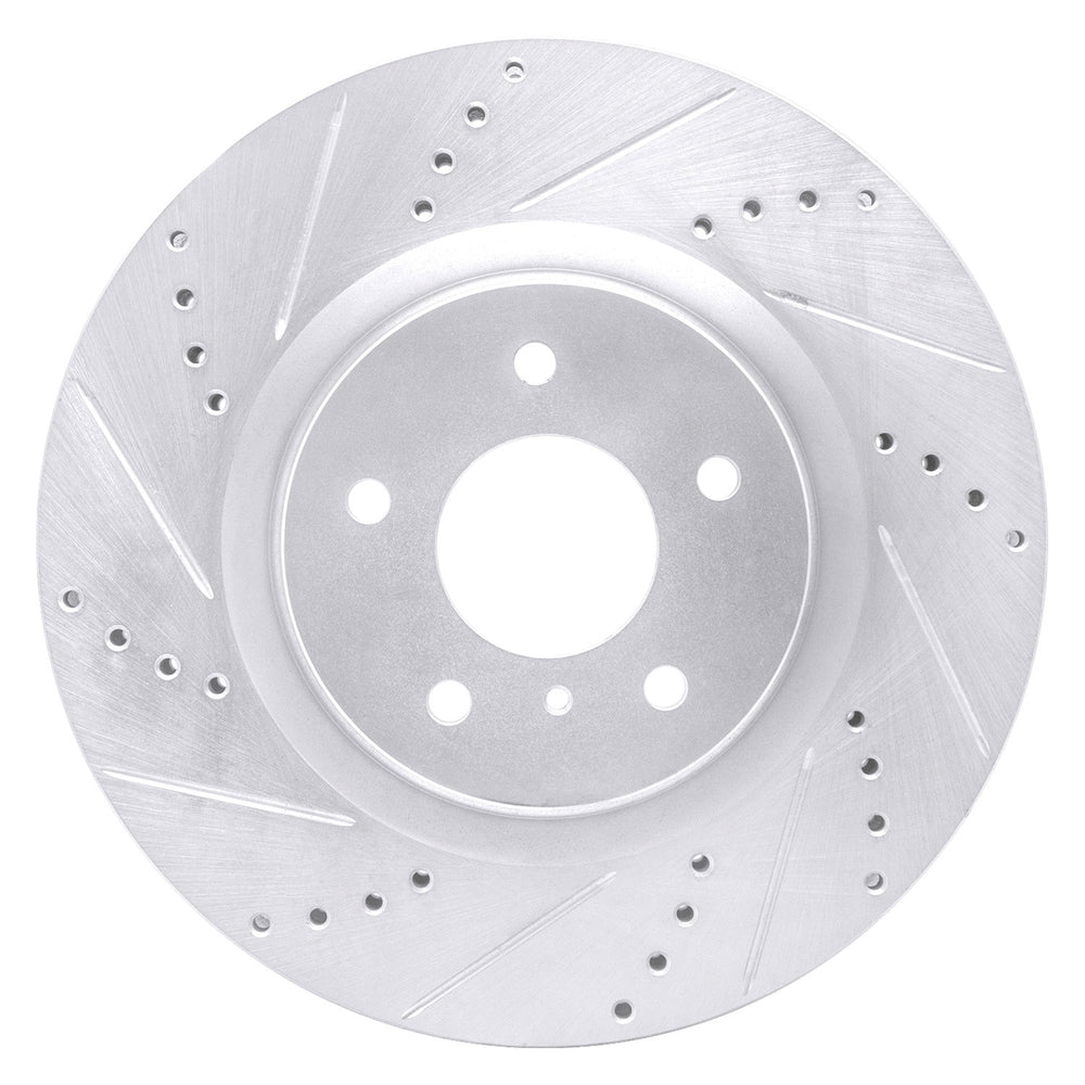 DFC 03-08 Infiniti G35 Front Left Drilled & Slotted Silver Brake Rotor