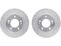 DFC 83-89 Chrysler Conquest Front Left Drilled & Slotted Silver Brake Rotor
