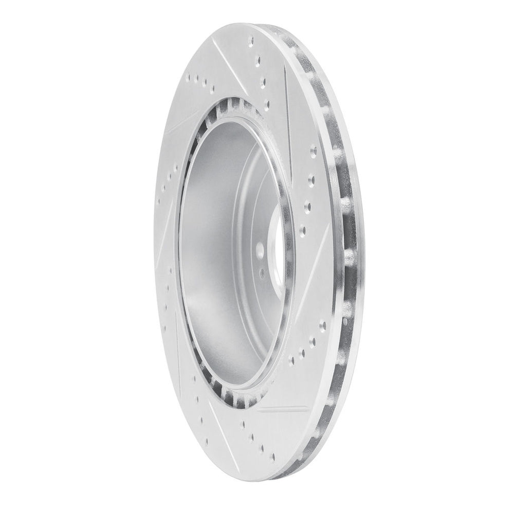 DFC 08-15 Mitsubishi Lancer Rear Left Drilled & Slotted Silver Brake Rotor