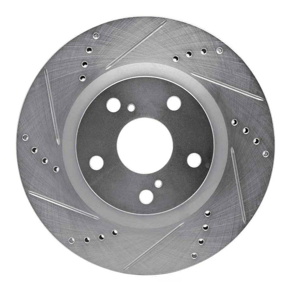 DFC 21-25 Infiniti QX60 Rear Left Drilled & Slotted Silver Brake Rotor