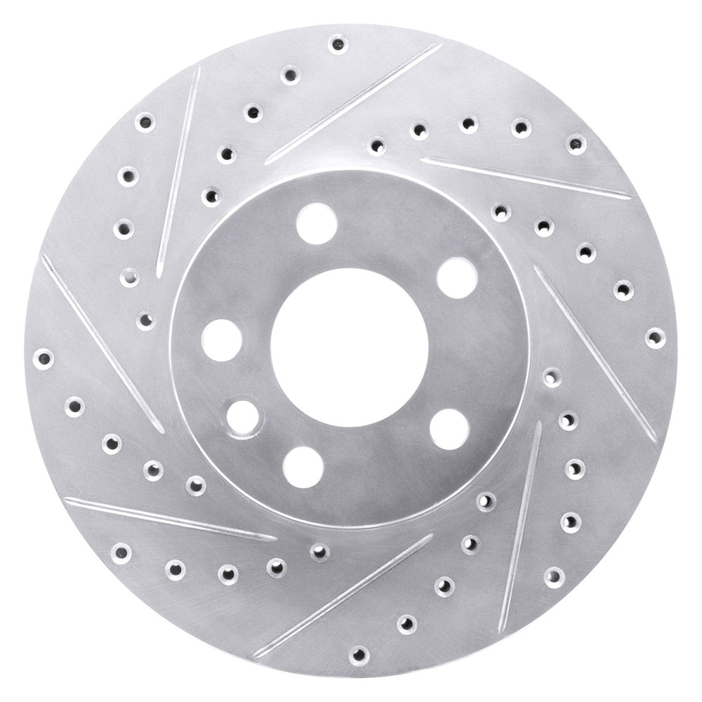 DFC 01-03 Volkswagen EuroVan Front Left Drilled & Slotted Silver Brake Rotor