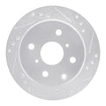 DFC 82-85 Toyota Celica Rear Right Drilled & Slotted Silver Brake Rotor