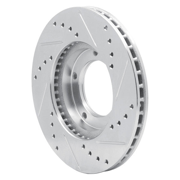 DFC 84-95 Toyota Pickup Front Left Drilled & Slotted Silver Brake Rotor