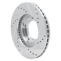 DFC 84-95 Toyota Pickup Front Left Drilled & Slotted Silver Brake Rotor