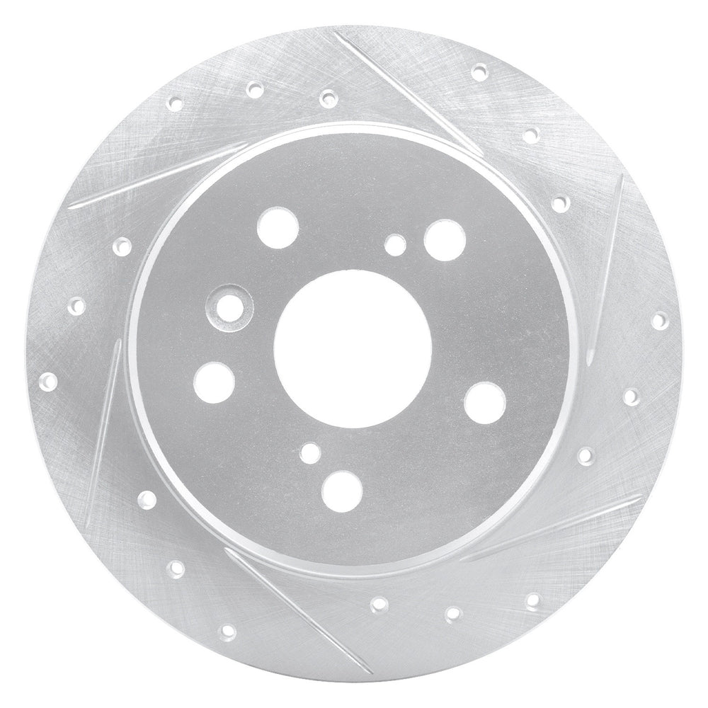 DFC 99-03 Lexus RX300 Rear Right Drilled & Slotted Silver Brake Rotor