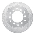 DFC 10-24 Lexus GX460 Rear Left Drilled & Slotted Silver Brake Rotor