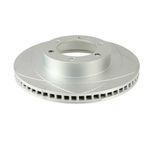 DFC 81-85 Mazda GLC Front Left Drilled & Slotted Silver Brake Rotor