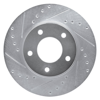 DFC 92-03 Mazda 929 Front Left Drilled & Slotted Silver Brake Rotor