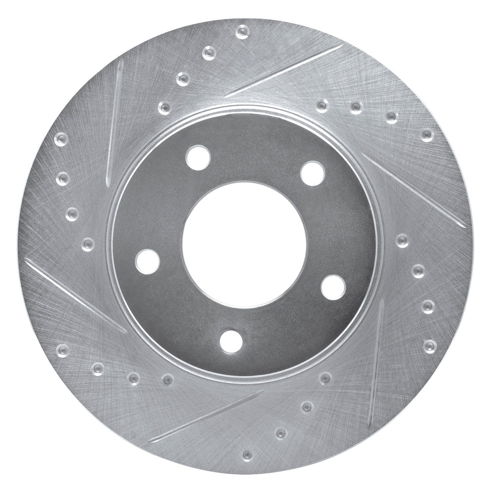 DFC 92-03 Mazda 929 Front Left Drilled & Slotted Silver Brake Rotor