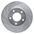 DFC 92-03 Mazda 929 Front Left Drilled & Slotted Silver Brake Rotor