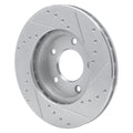 DFC 92-03 Mazda 929 Front Left Drilled & Slotted Silver Brake Rotor