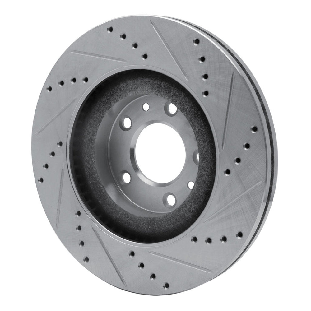 DFC 07-15 Mazda CX-9 Front Left Drilled & Slotted Silver Brake Rotor