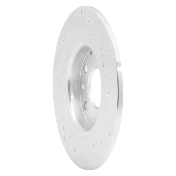 DFC 16-18 Mazda CX-3 Rear Left Drilled & Slotted Silver Brake Rotor