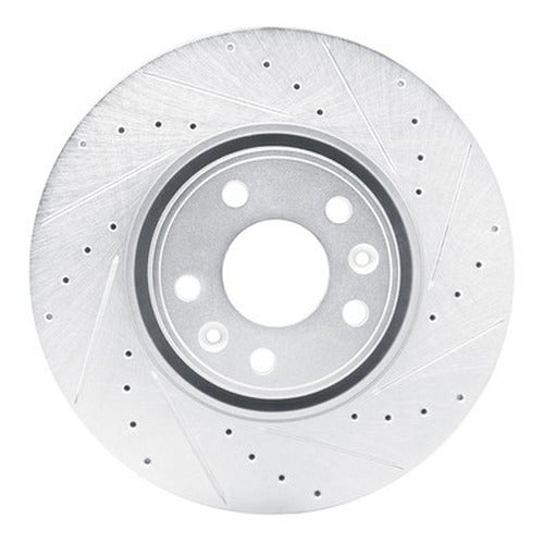DFC 10-17 Renault Safrane (Mexico) Front Right Drilled & Slotted Silver Brake Rotor