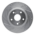 DFC 18-24 Volkswagen Tiguan Front Left Drilled & Slotted Silver Brake Rotor