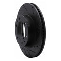 DFC 03-23 Toyota Tacoma Front Right Drilled & Slotted Black Brake Rotor