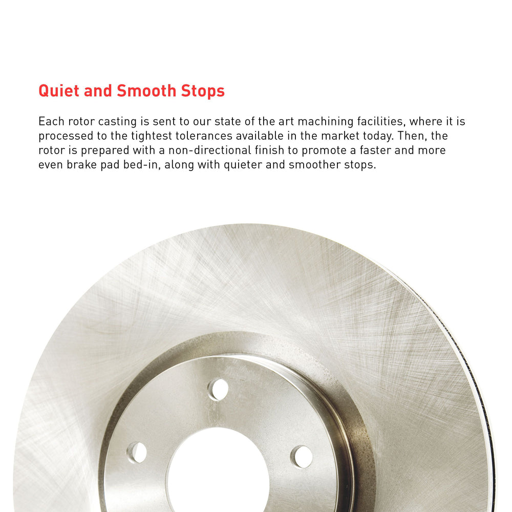 DFC 15-20 Ford Edge Front Rotors with 5000 Advanced Brake Pads w/Hardware