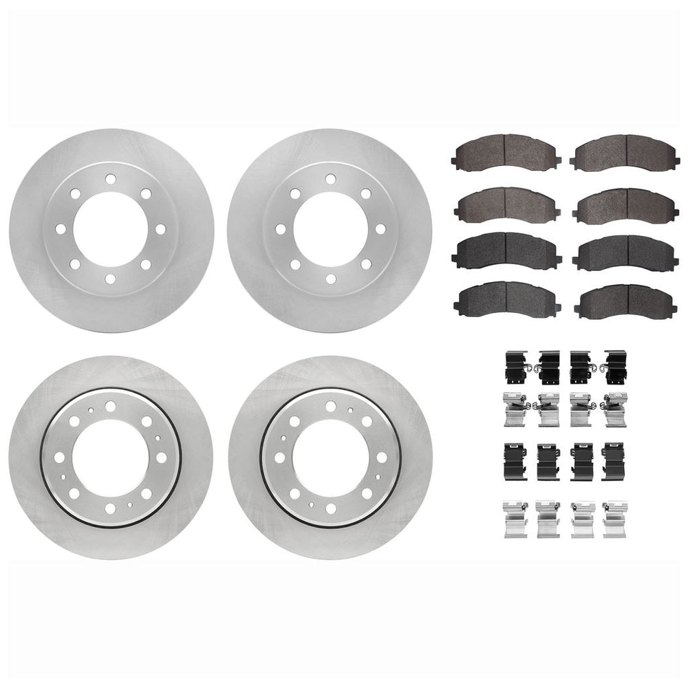 DFC 19-25 Ram 2500 Front & Rear Rotors with 5000 Advanced Brake Pads w/Hardware