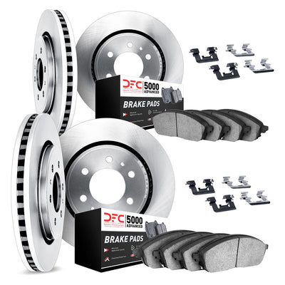 DFC 04-08 Ford F-150 Front & Rear Rotors with 5000 Advanced Brake Pads w/Hardware